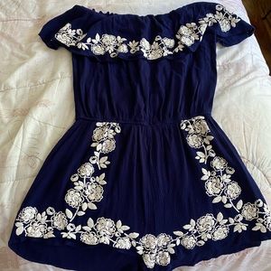 Navy blue romper